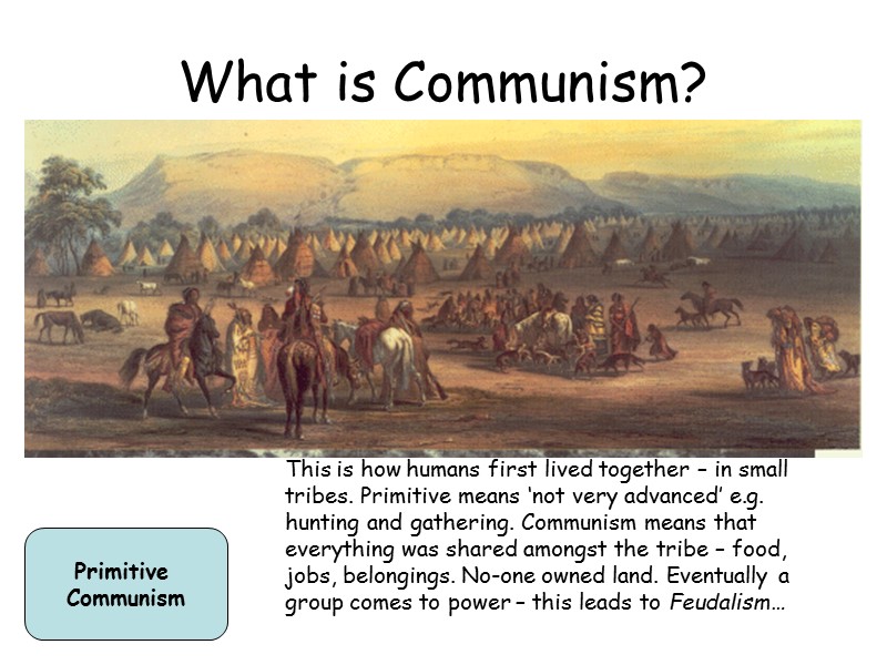 What is Communism? Primitive  Communism This is how humans first lived together –
